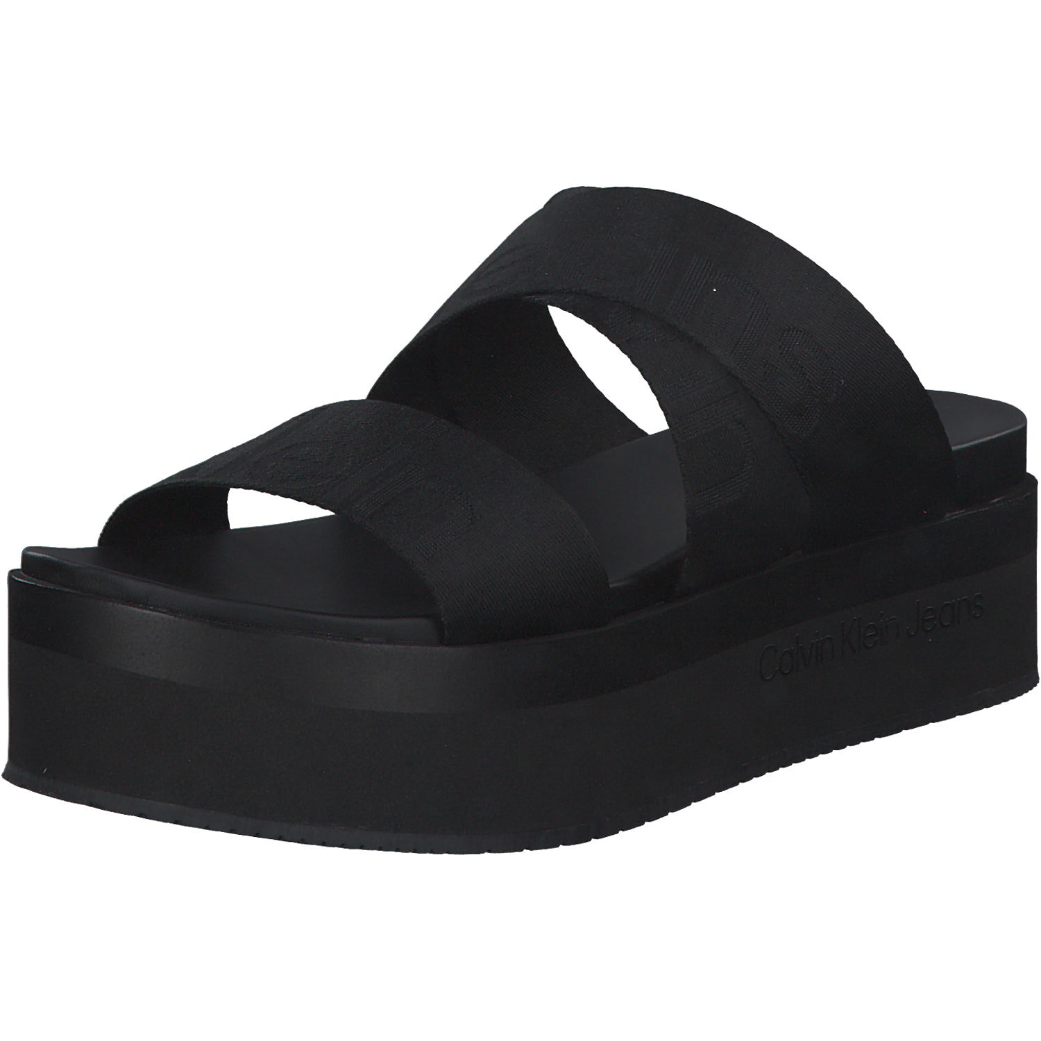 Calvin Klein YW0YW00966, Plateau-Pantoletten, Damen, BLACK