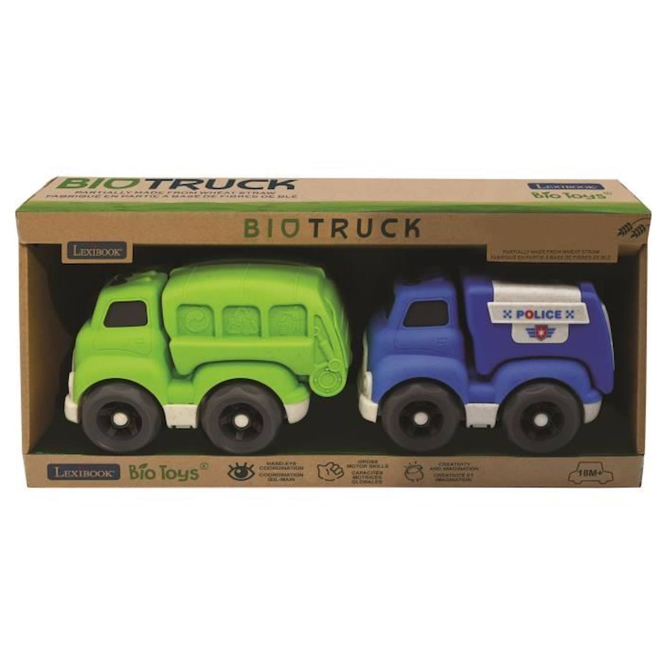 Pack de camions GM en fibres de blé, recyclable et biodégradable vert