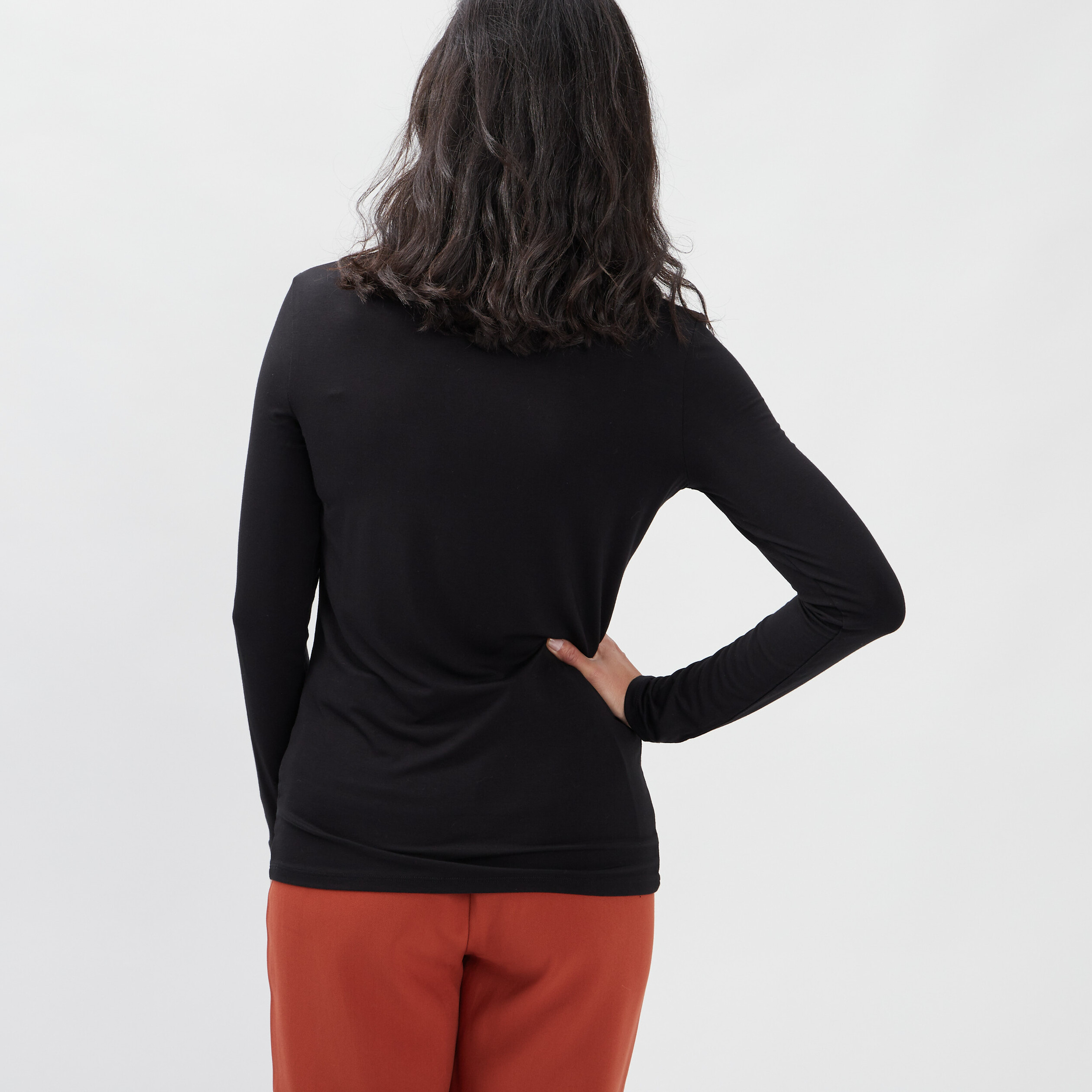 T-shirt manches longues noir femme | La Halle