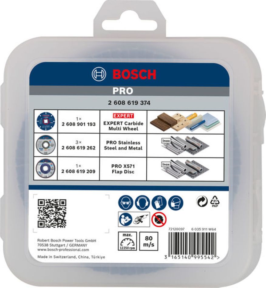Bosch Blauw Accessoires 2608619374 X-LOCK Slijpschijf set 5-delig
