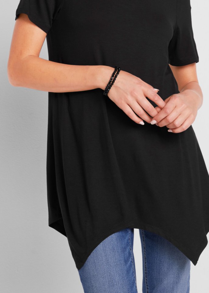 Zipfel Longshirt, kurzarm