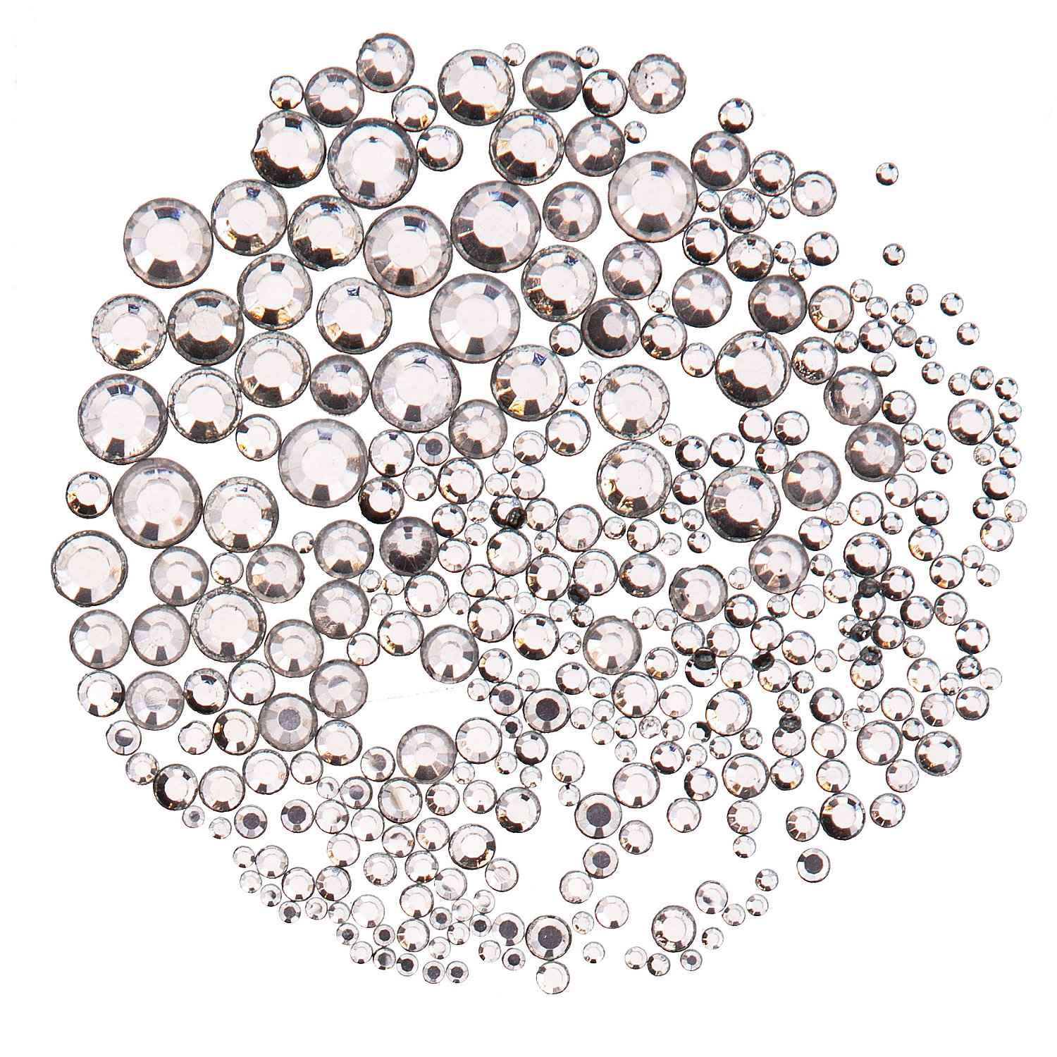 Strasssteine, transparent, 2–7 mm Ø, 300 Stück
