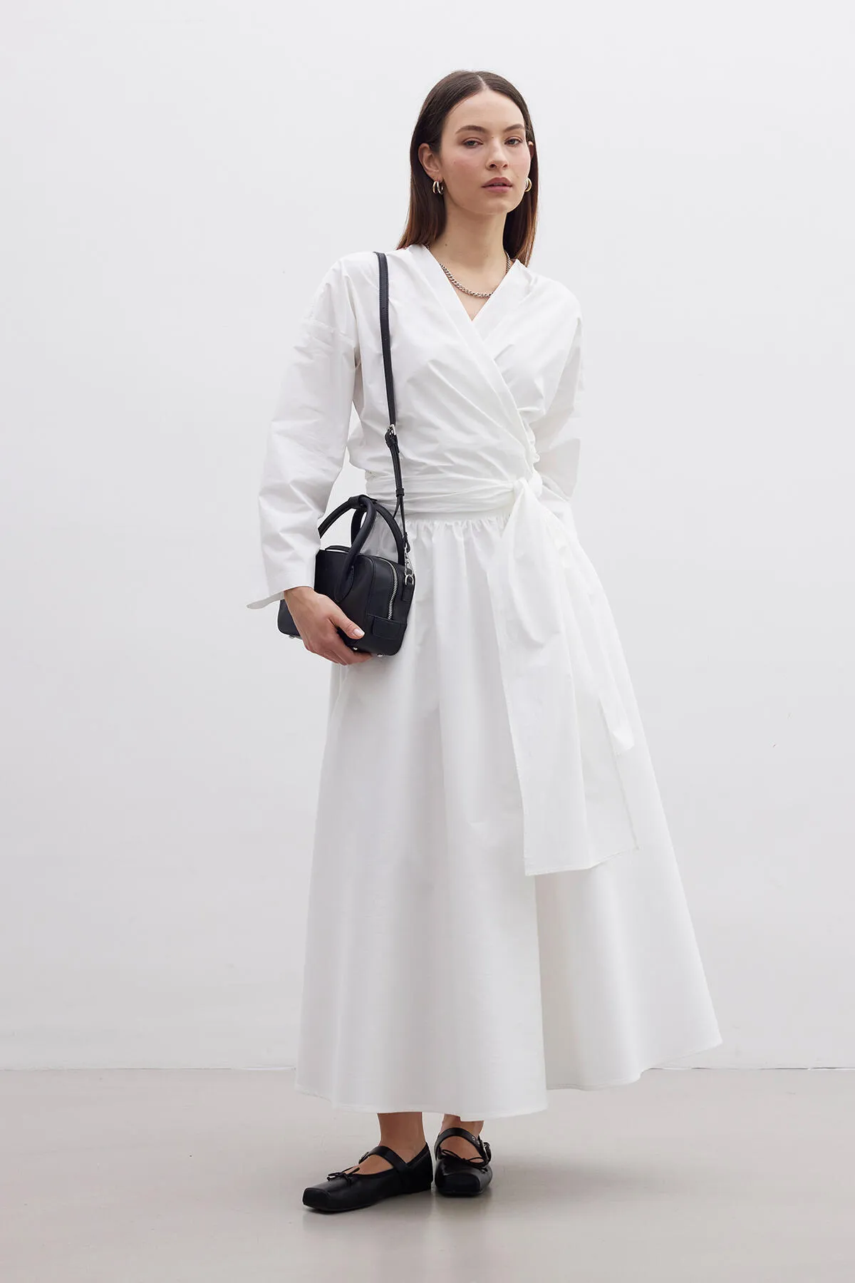 Manuka  Premium-Hemd im Kimono-Stil, ECRU