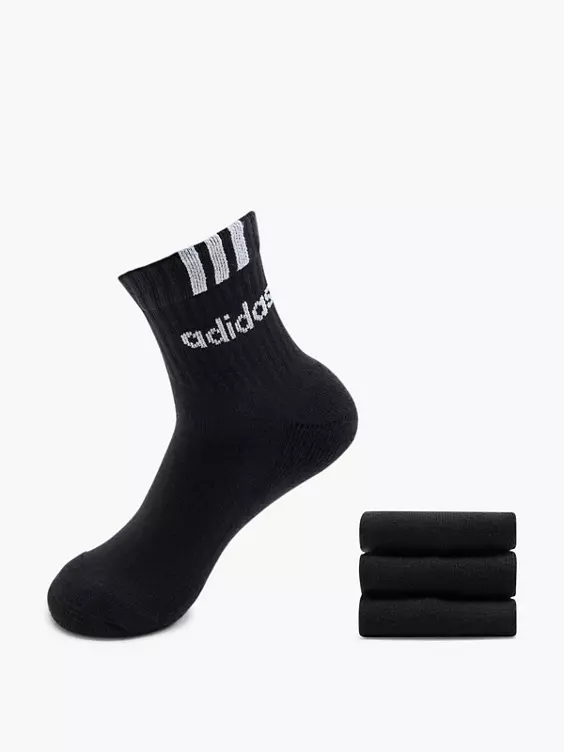 adidas 3 Streifen Linear 3er Pack Crew Socken