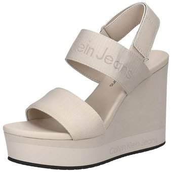 Calvin Klein Wedge Sandal Webbing in weiß