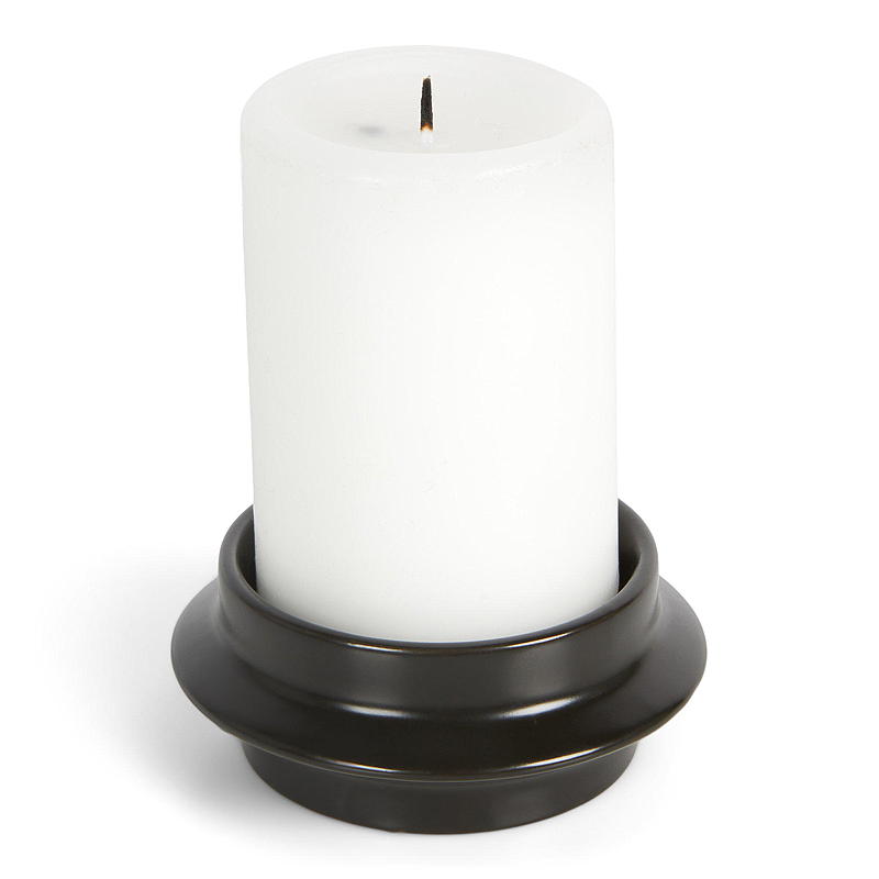 Home Lysholder Stone 10x4 cm sort
