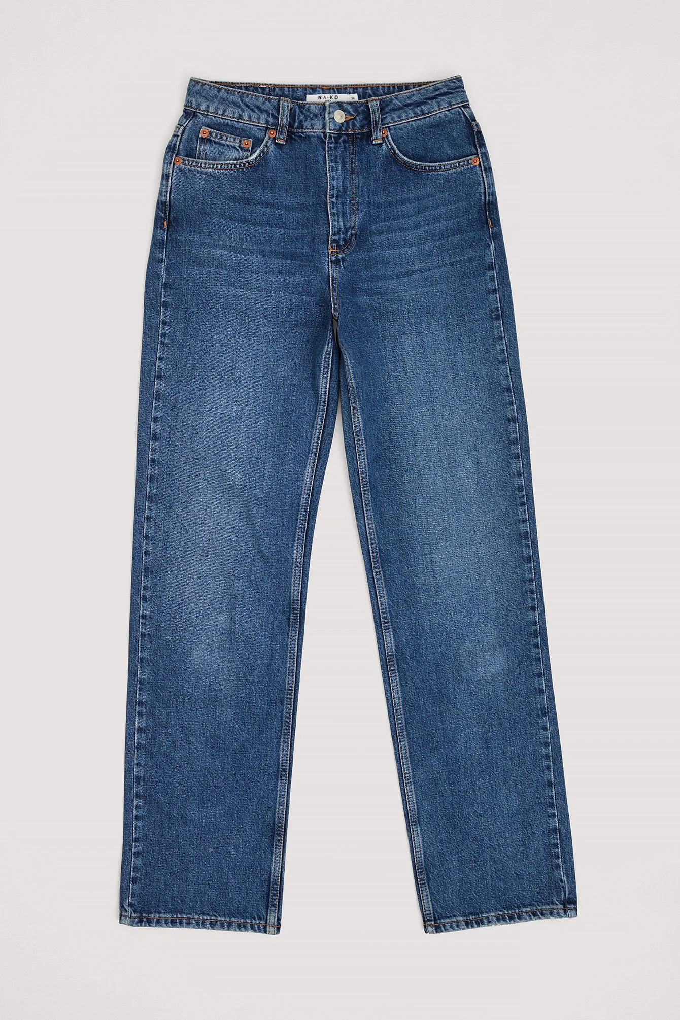 Gerade geschnittene Jeans mit hoher Taille