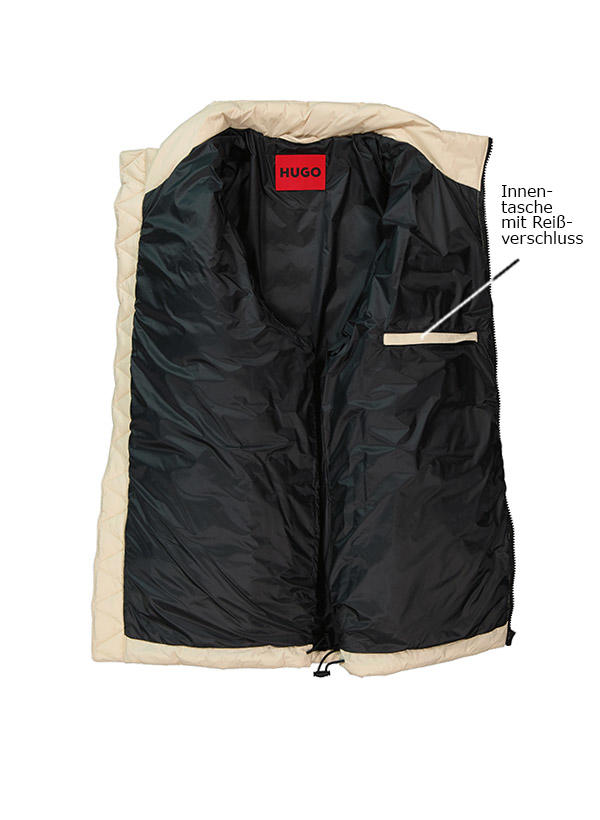 HUGO, Steppjacke Brenti, Mikrofaser, hellbeige