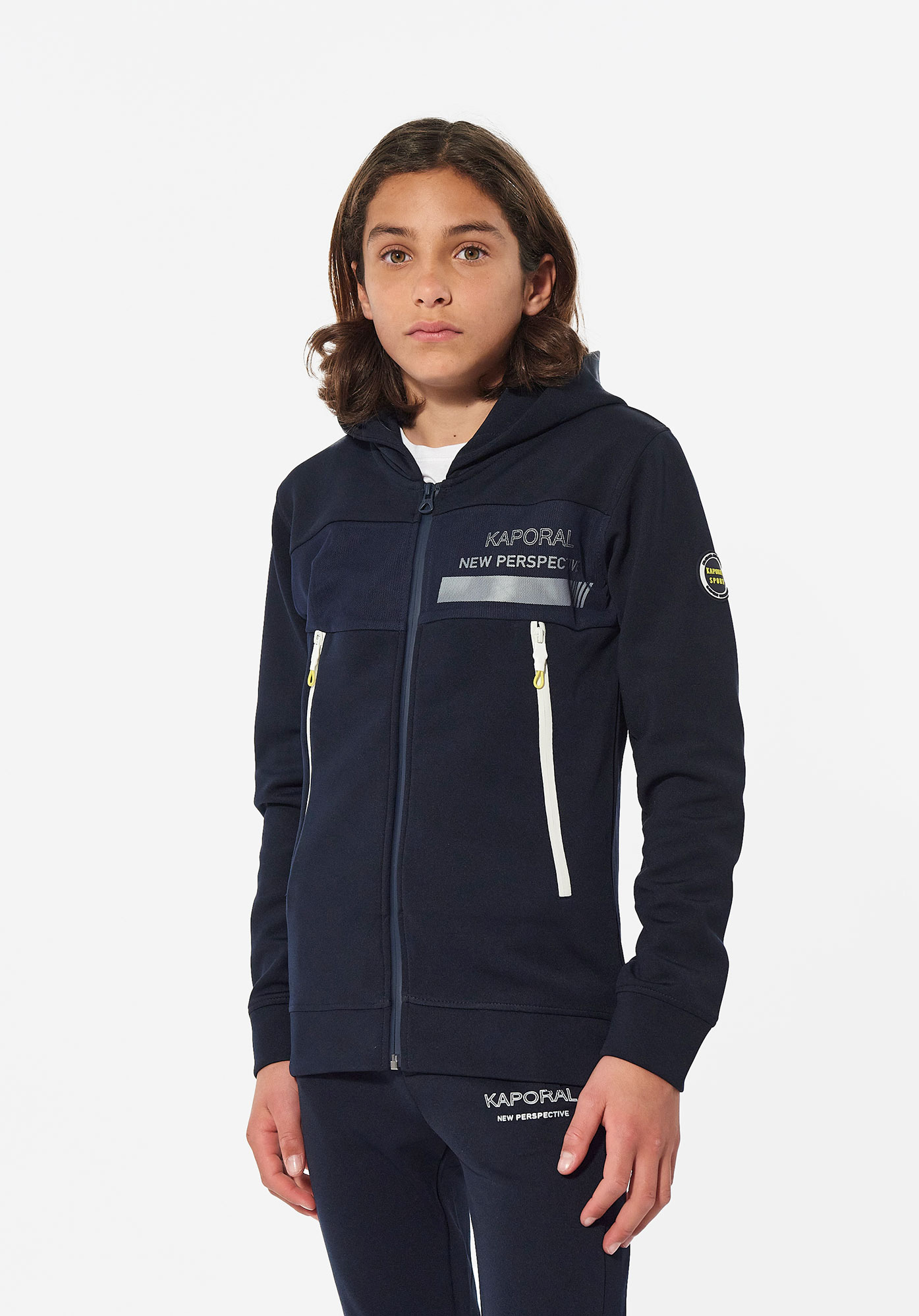 RAFFY  Sweat zippé bleu Garçon