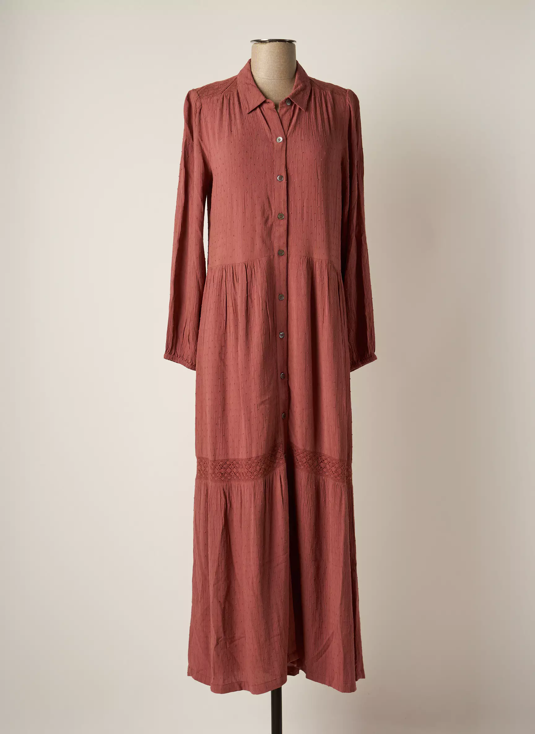 Indi Cold Robes Longues Femme couleur marron
