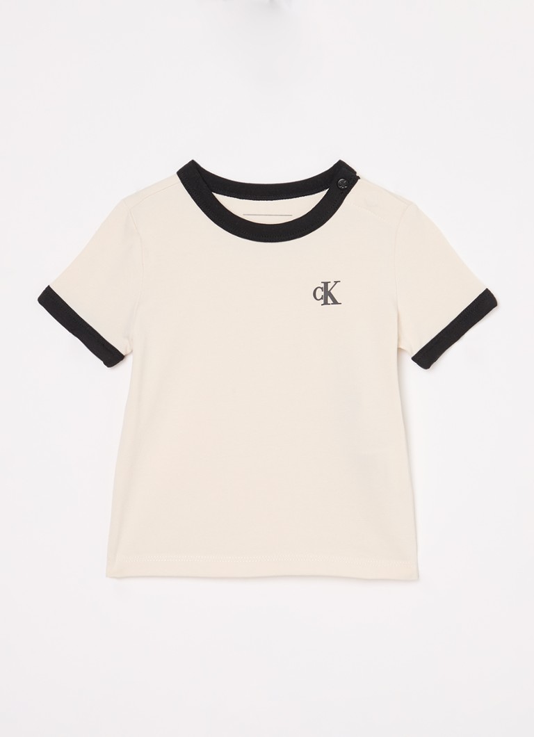 Tricou cu guler rotund și logo Calvin Klein