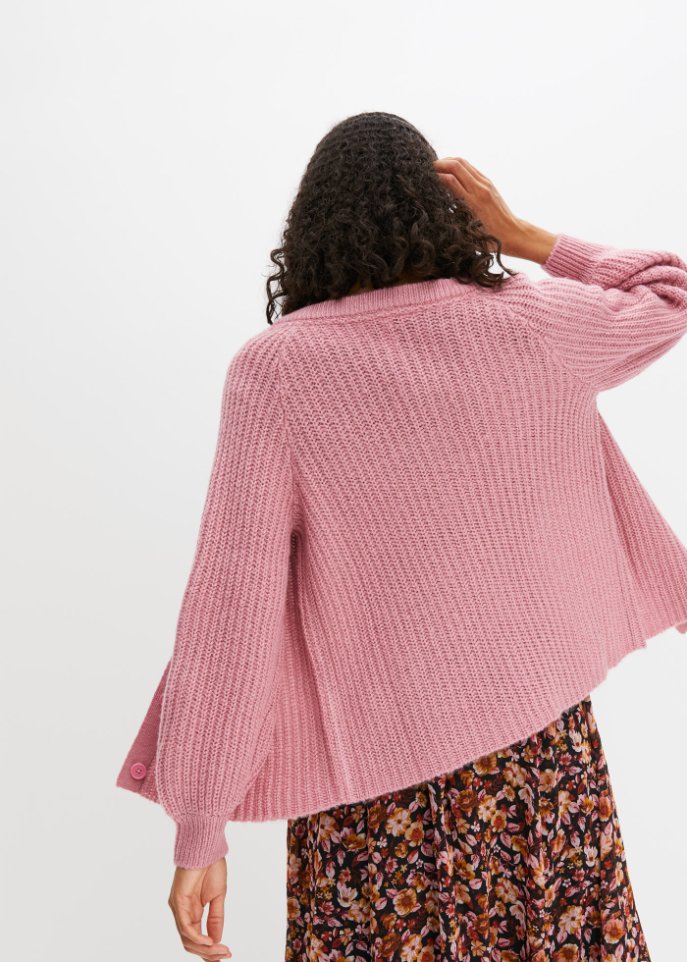 Strickjacke mit Raglan Ärmeln