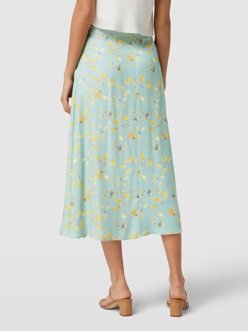 Rock aus Viskose mit Allover-Muster Modell 'ARAACE' in mint