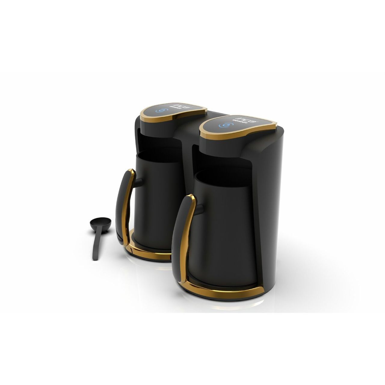 Inca Turkische Kaffeemaschine Duo Wonder Serie IKM-02 Mokka Maschine 800W schwarz