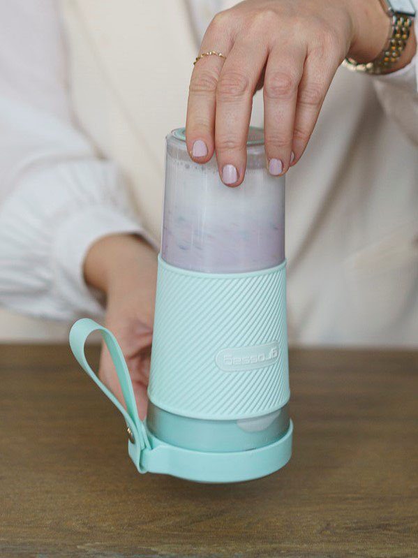 grossag Akku-Smoothie-Maker to-go Hellblau - MX 10.08 1380, 67 W