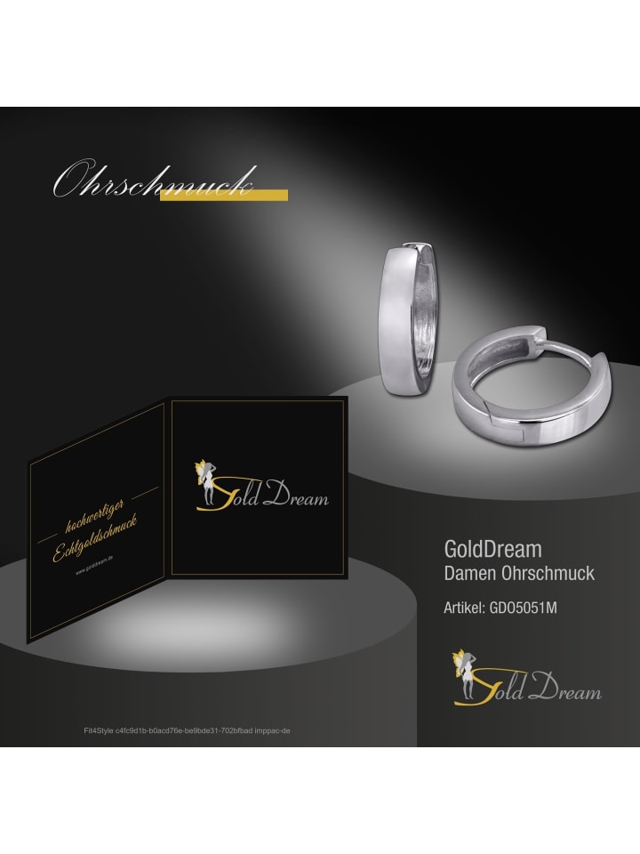 GoldDream Ohrringe Gold 333 Weißgold - 8 Karat Creolen günstig kaufen onesize