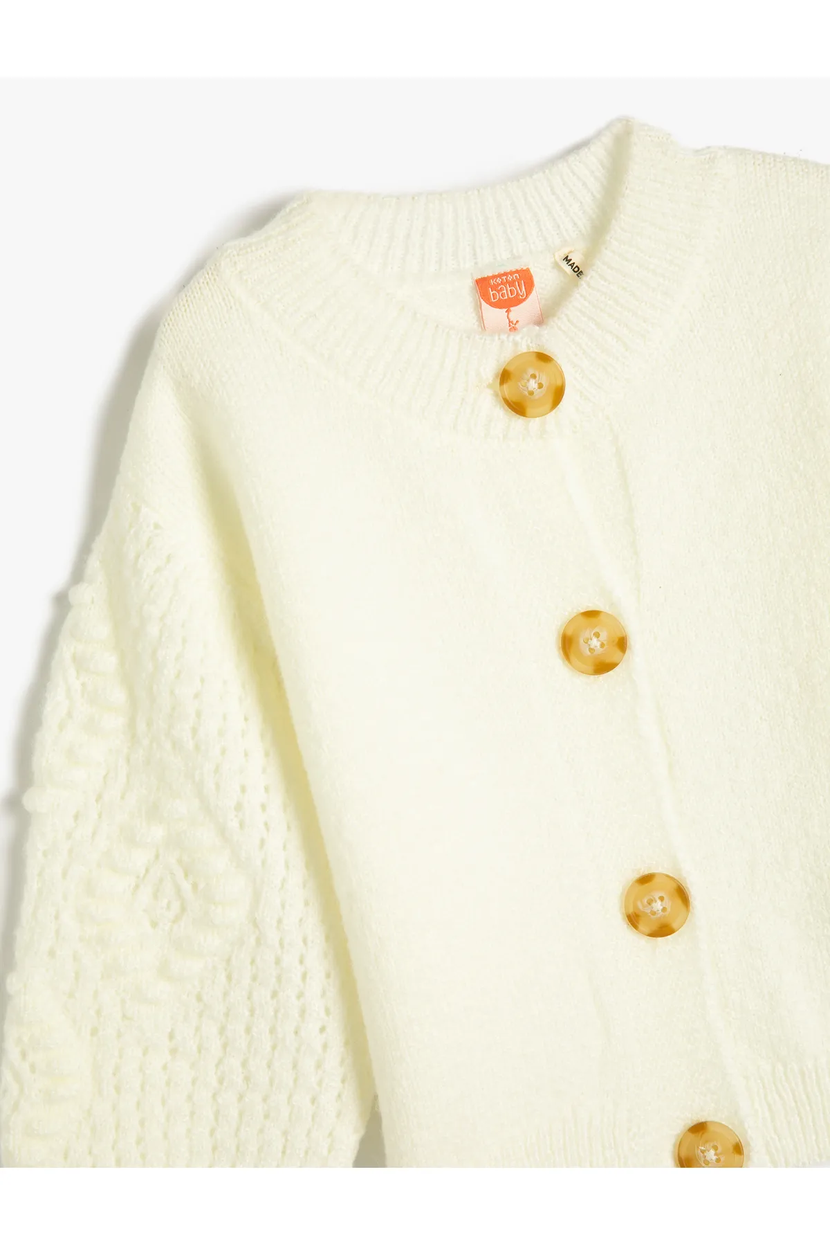 Koton  Strickjacke, gestrickt, mit langen Ärmeln, geknöpft, runder Kragen