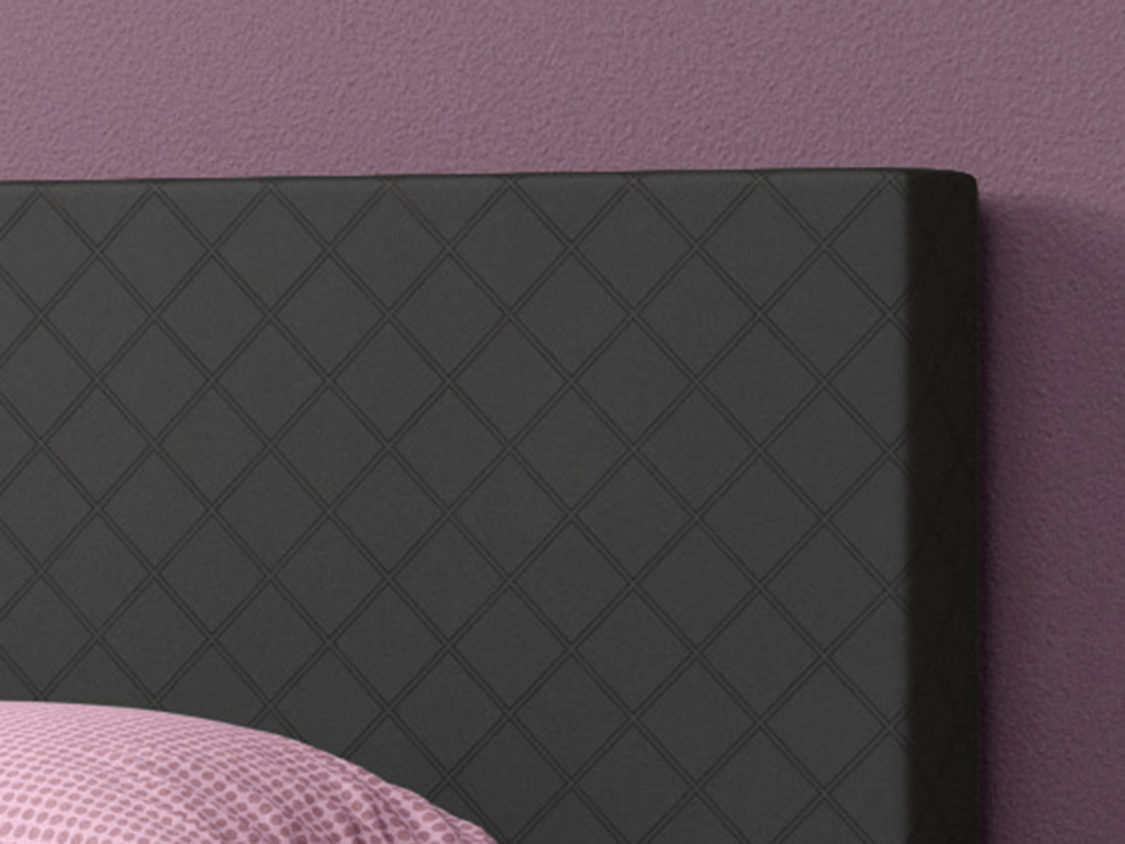 IHG Boxspringbett Madrid 180x200 cm Kunstleder Schwarz