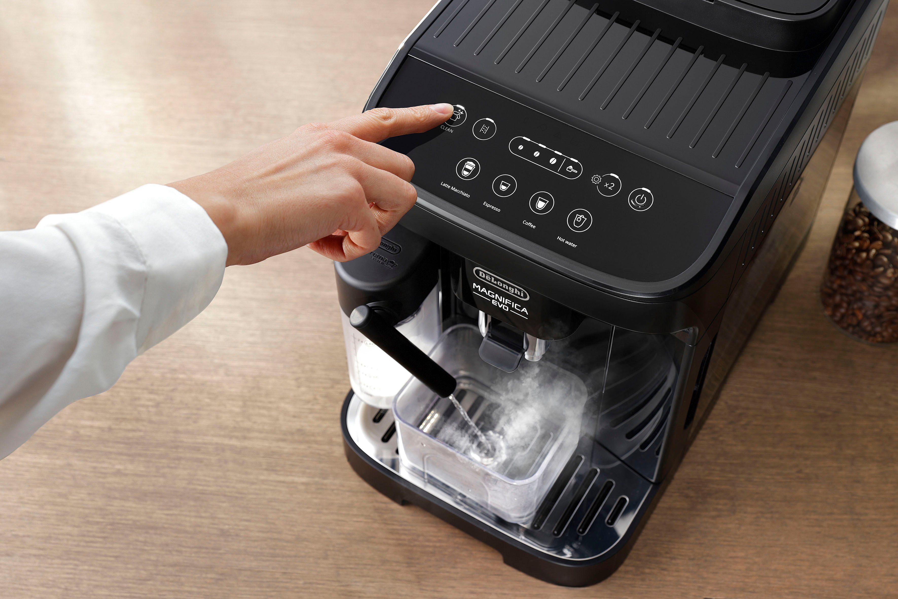 De'Longhi Kaffeevollautomat Magnifica Evo ECAM290.51.B, mit LatteCrema Milchsystem, inkl. Pflegeset im Wert von € 31,99 UVP