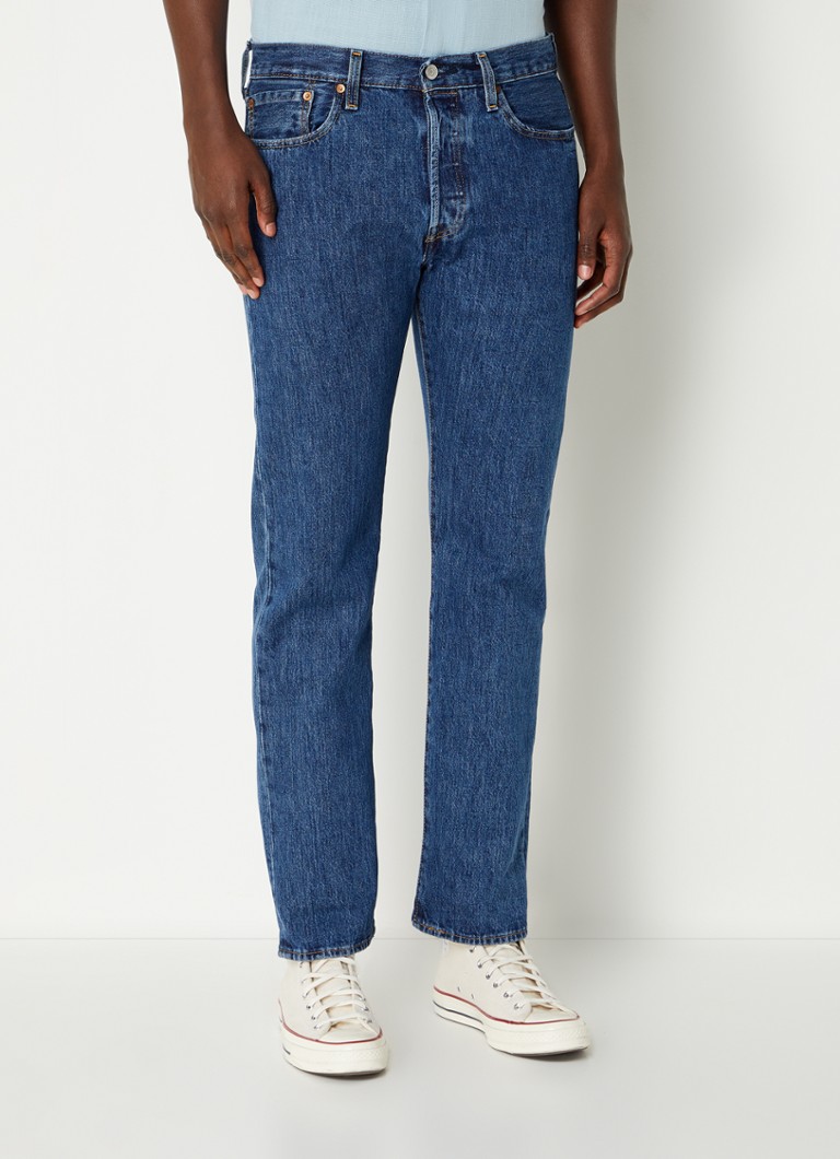 Levi's 501 høye jeans med rette ben og steinvask