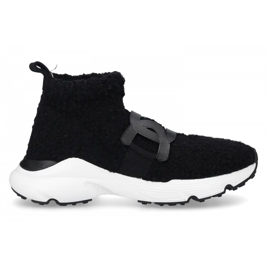 Tod's - Sneaker high KATE SLIP Lammfell - schwarz