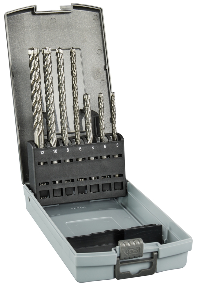 Accessori Makita E-14928 P4S: Set di punte per trapano per calcestruzzo SDS-Plus da 7 pezzi