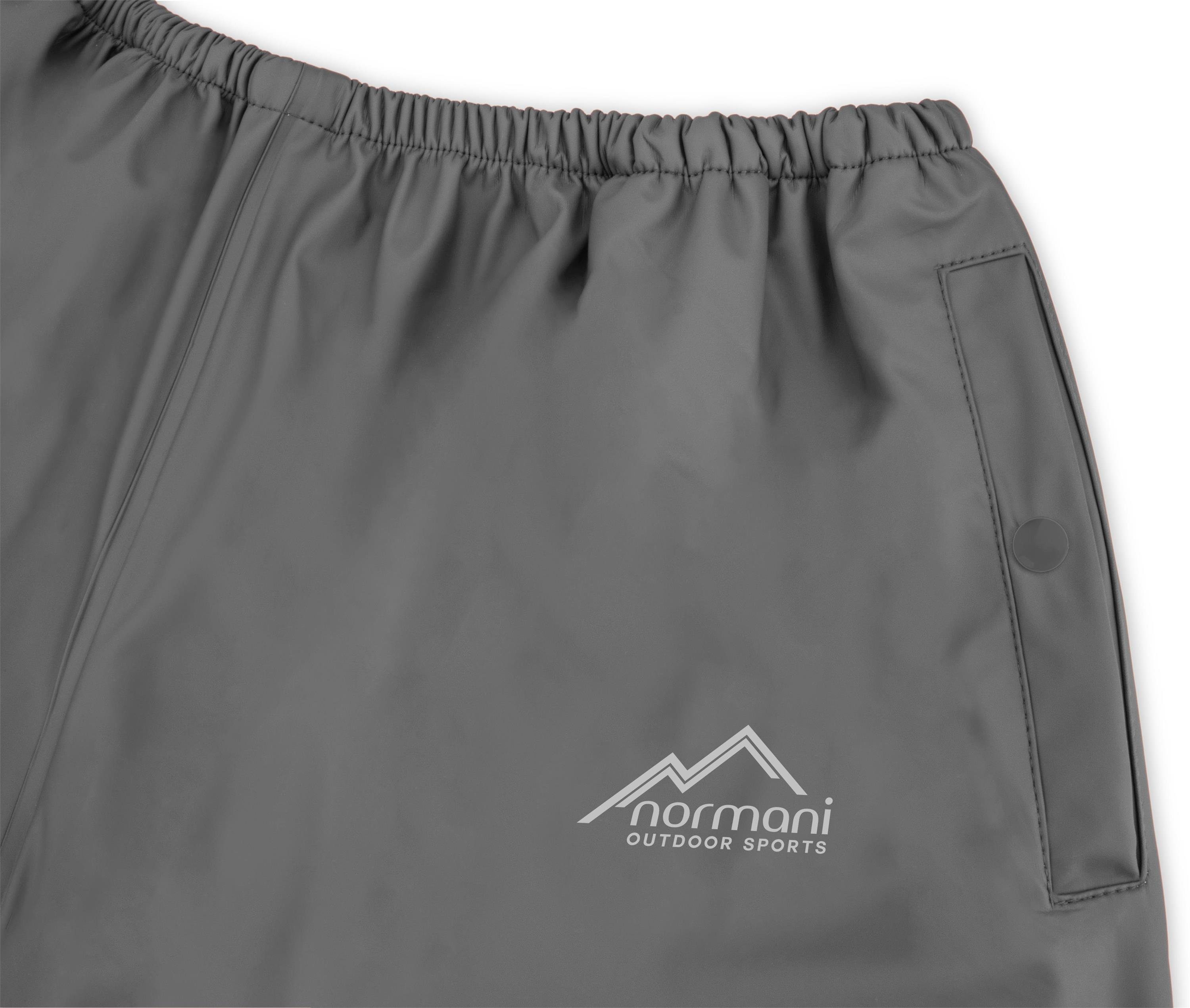 normani Regenhose Kinder Regenhose York Jungen und Mädchen - Wind- und wasserdichte Regenhose mit Reflektoren