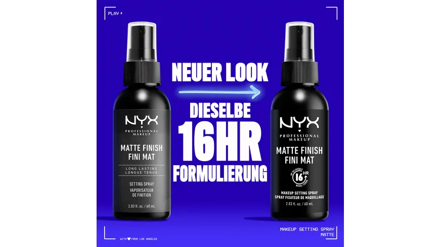 NYX PROFESSIONAL MAKEUP Matte Finish Setting Spray 60 ml