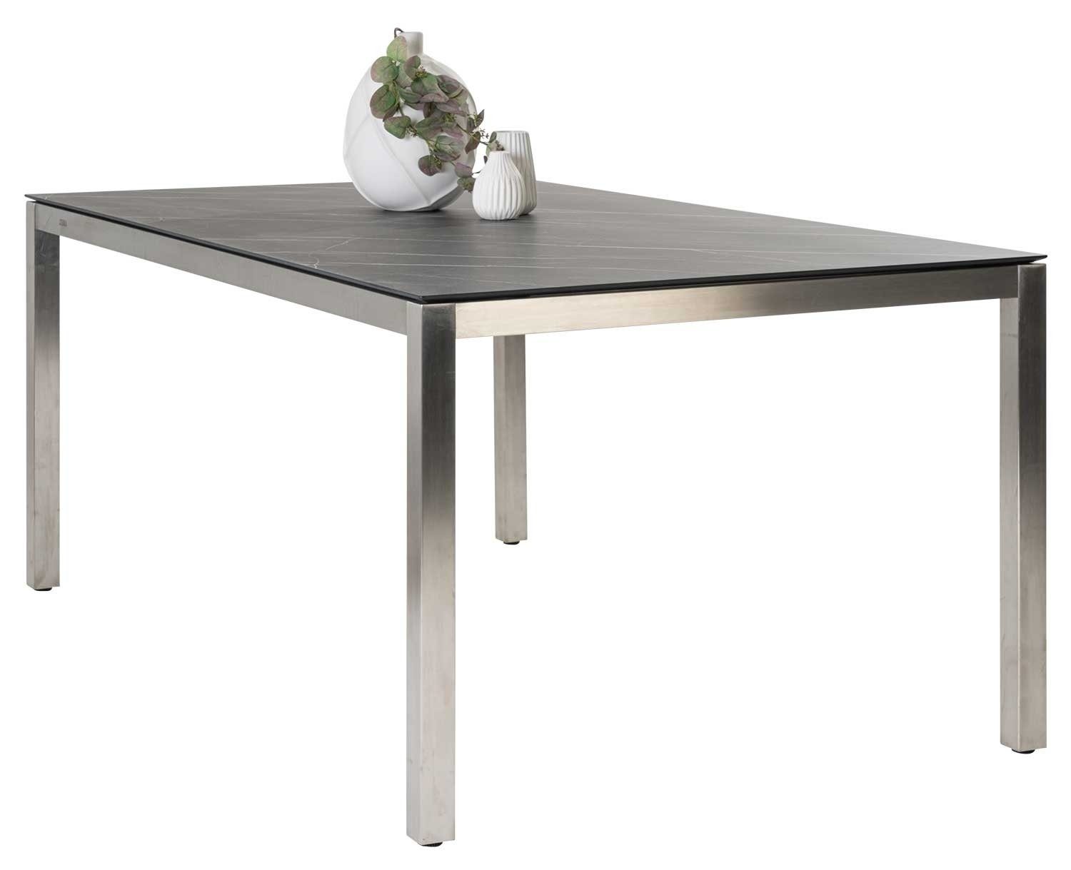 ZEBRA Möbel Tischplatte DARK MARBLE, B 180 x T 100 cm, Kunststoff, Kunststoff-Laminat