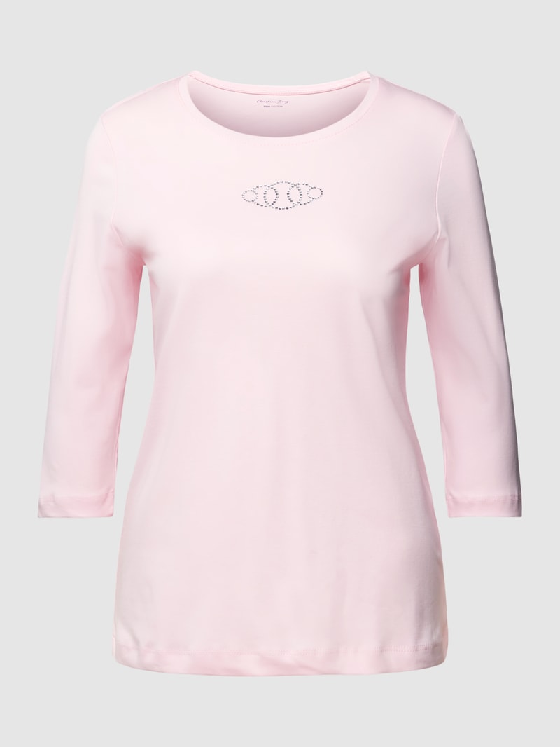 Longsleeve mit 3/4-Arm in hellrosa