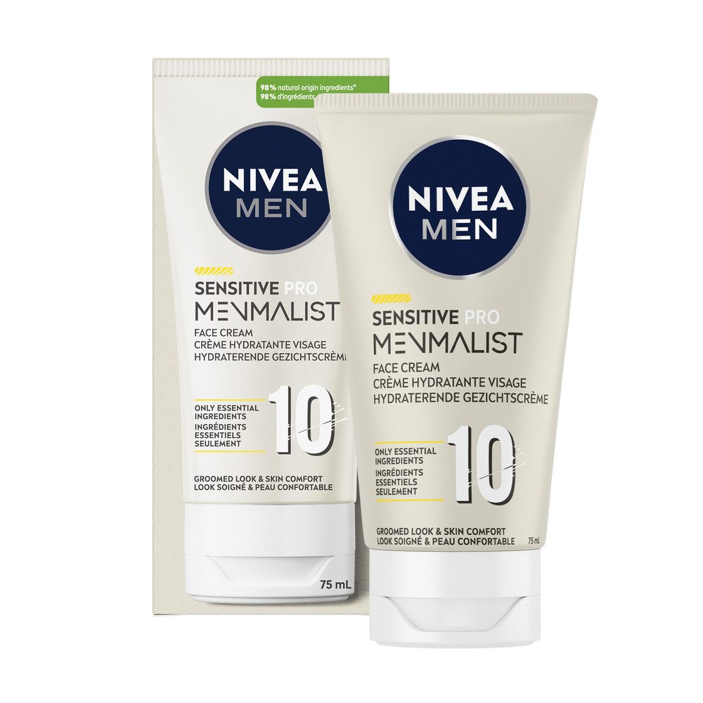 nivea SENSITIVE PRO MENMALIST - Crème hydratante visage pour Homme Soin visage Homme Peaux Sensibles uniquement 10 ingrédients