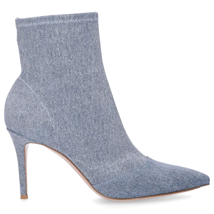 Gianvito Rossi - Klassische Stiefeletten ELITE 85 Textil - blau