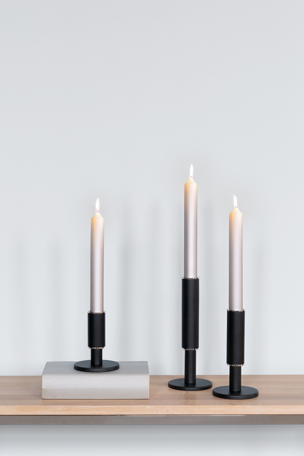 Stabkerze Candle steinfarben