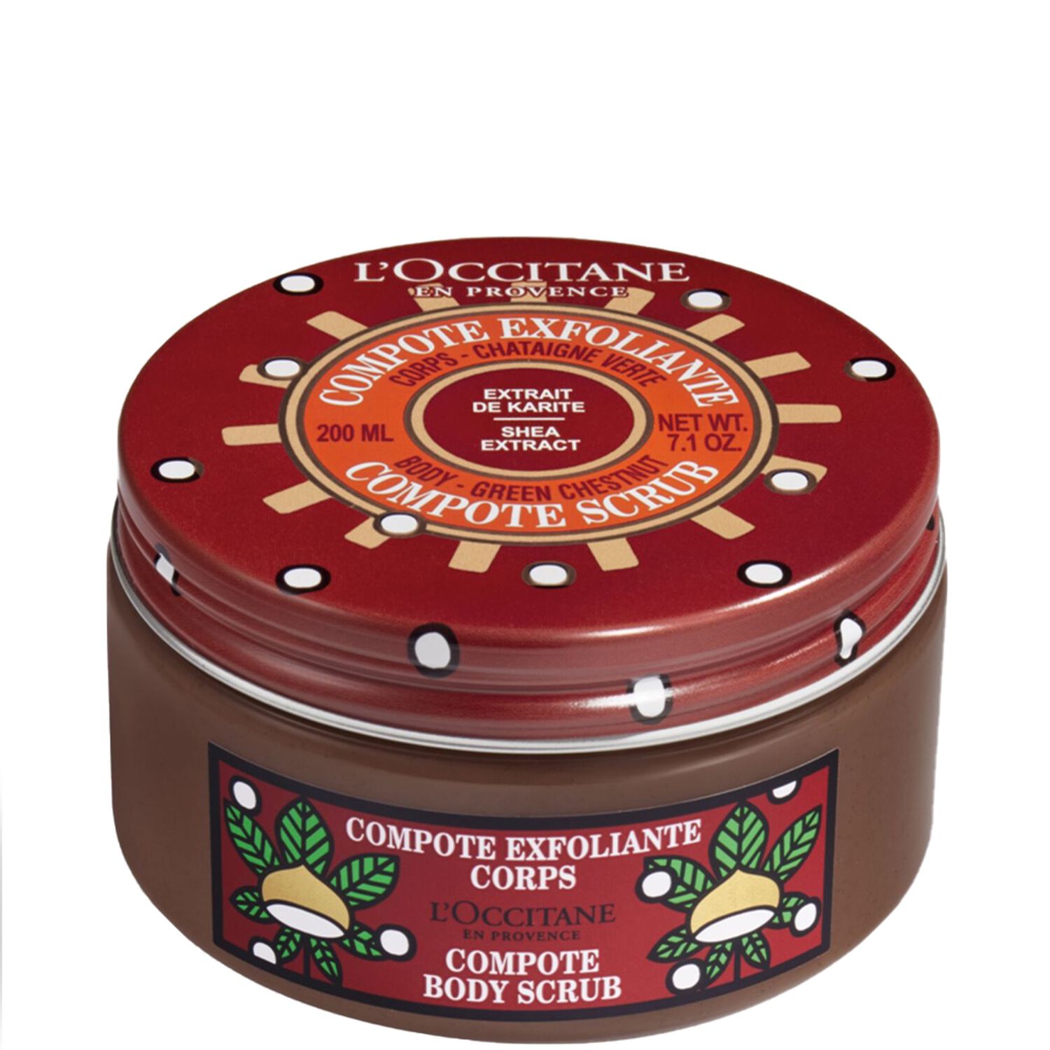 l'occitane Karité et Châtaigne Verte Compote Exfoliante Corps 200 ml