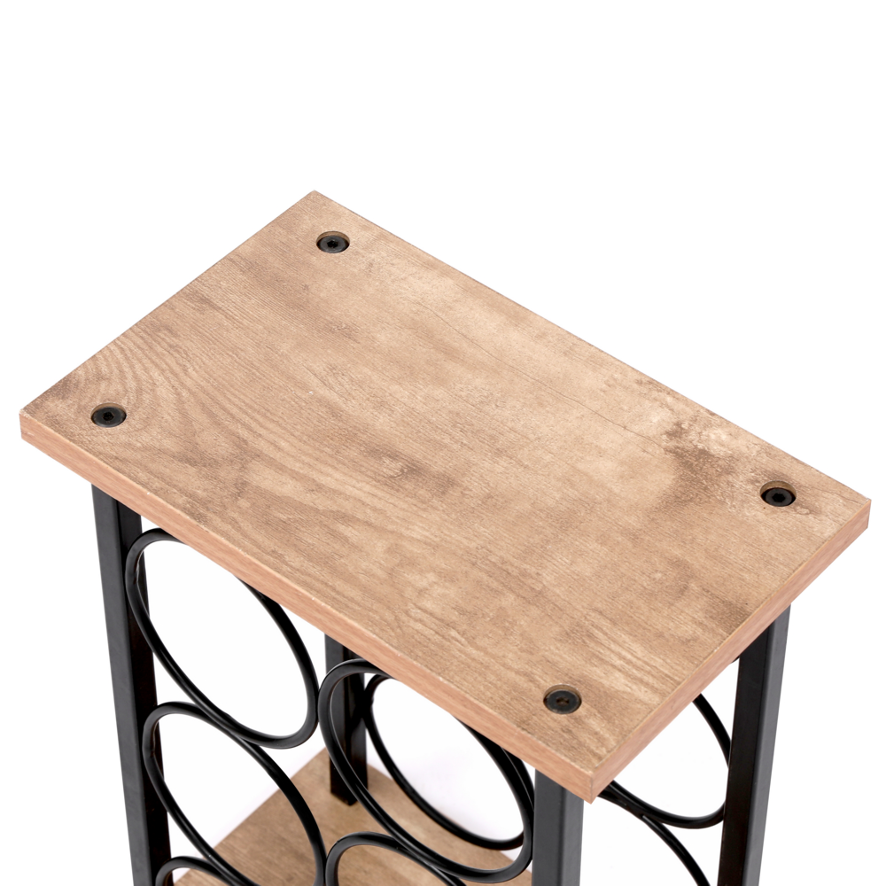 Happy Home Happy Home Weinregal für 6 Flaschen HWR21-HOL Holz schwarz