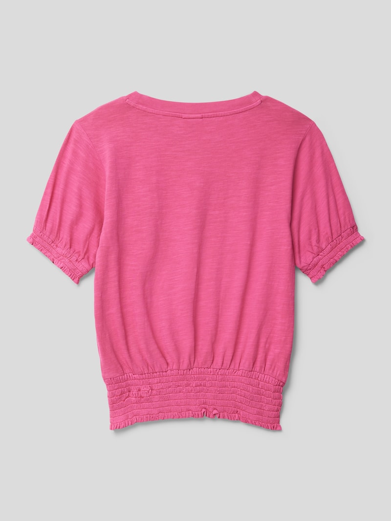 T-Shirt mit elastischen Abschlüssen in pink