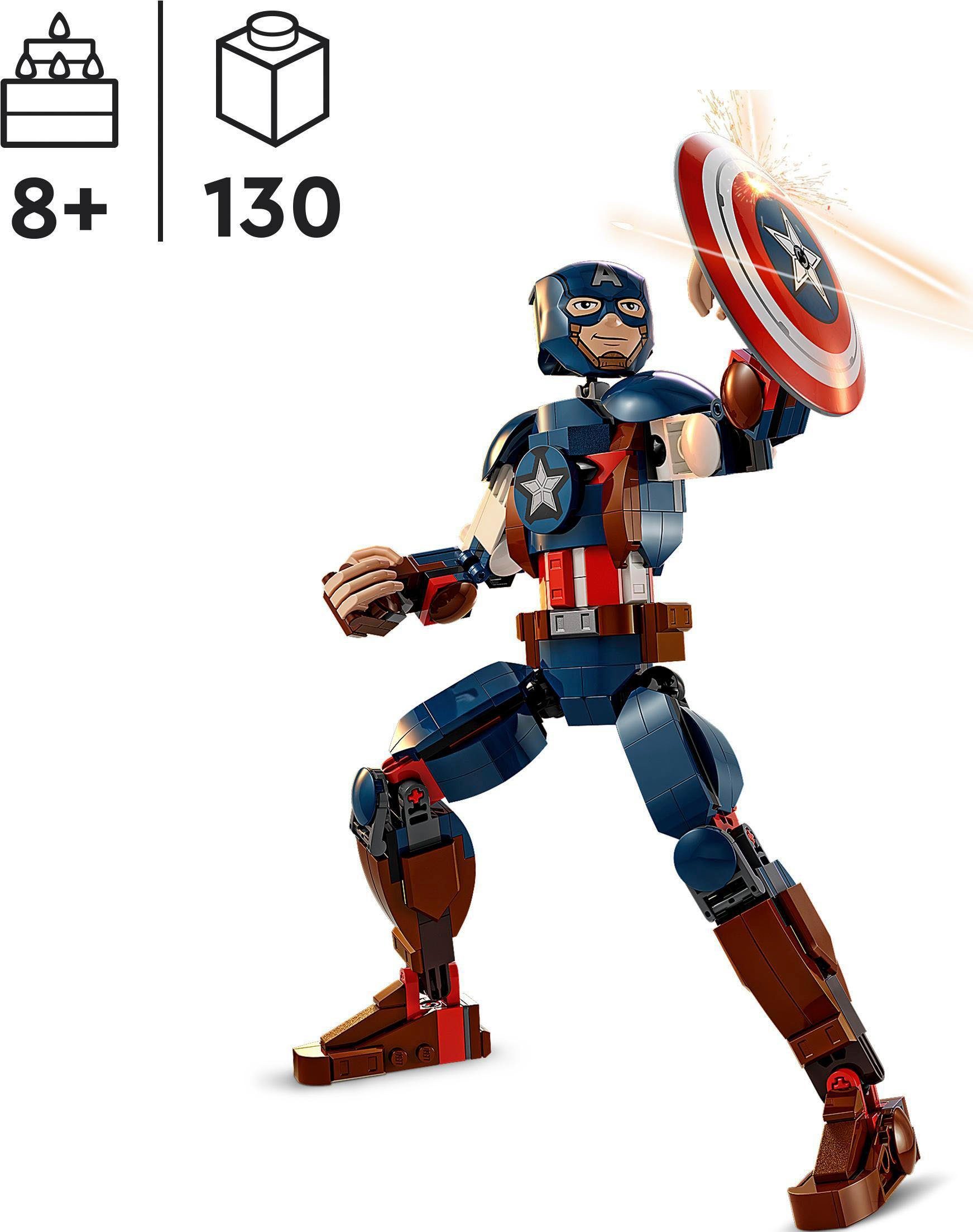 LEGO® Konstruktionsspielsteine Captain America Baufigur (76258), LEGO® Marvel, (310 St), Made in Europe