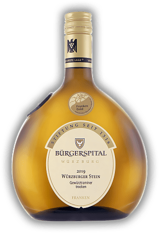 Bürgerspital zum Heiligen Geist, Würzburger Stein, Gewürztraminer, Qualitätswein VDP. Erste Lage, trocken, 2019, Franken  Bürgerspital zum Heiligen Geist, Würzburger Stein, Gewürztraminer, Qualitätswein VDP. Erste Lage, trocken, 2019, Franken  Franke