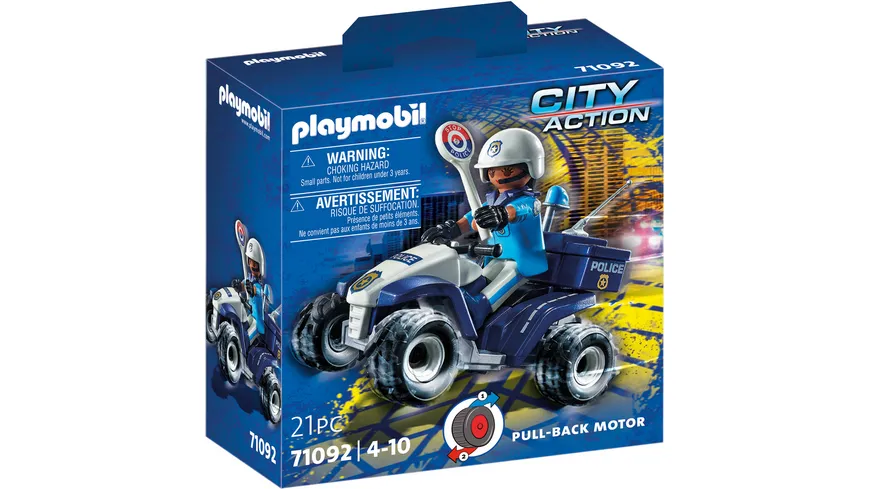 PLAYMOBIL 71092 - City Action - Polizei-Speed Quad