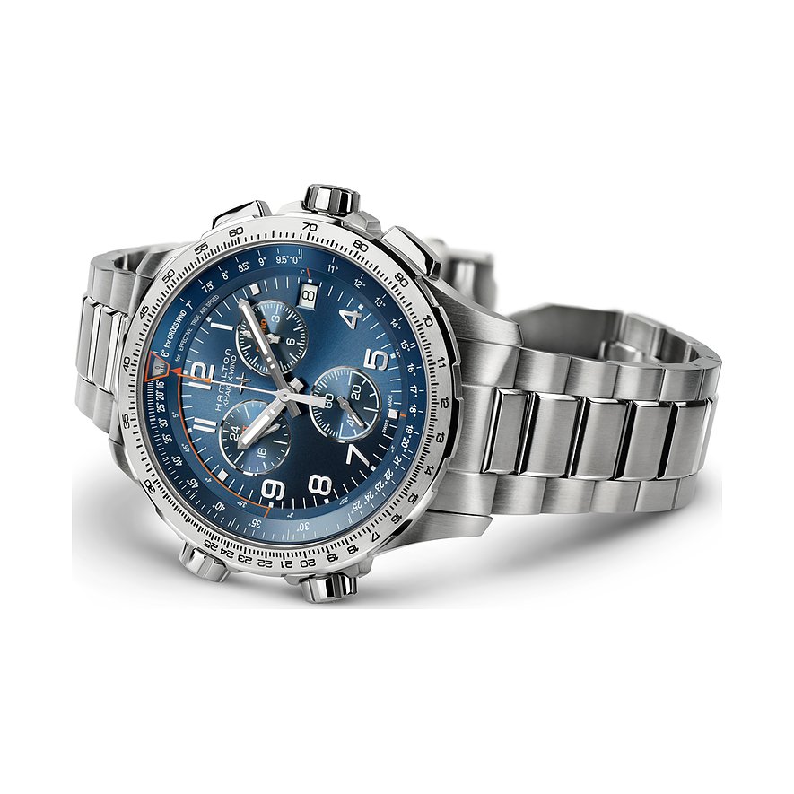Hamilton Herrenuhr Khaki Aviation X-Wind GMT Chrono Quartz