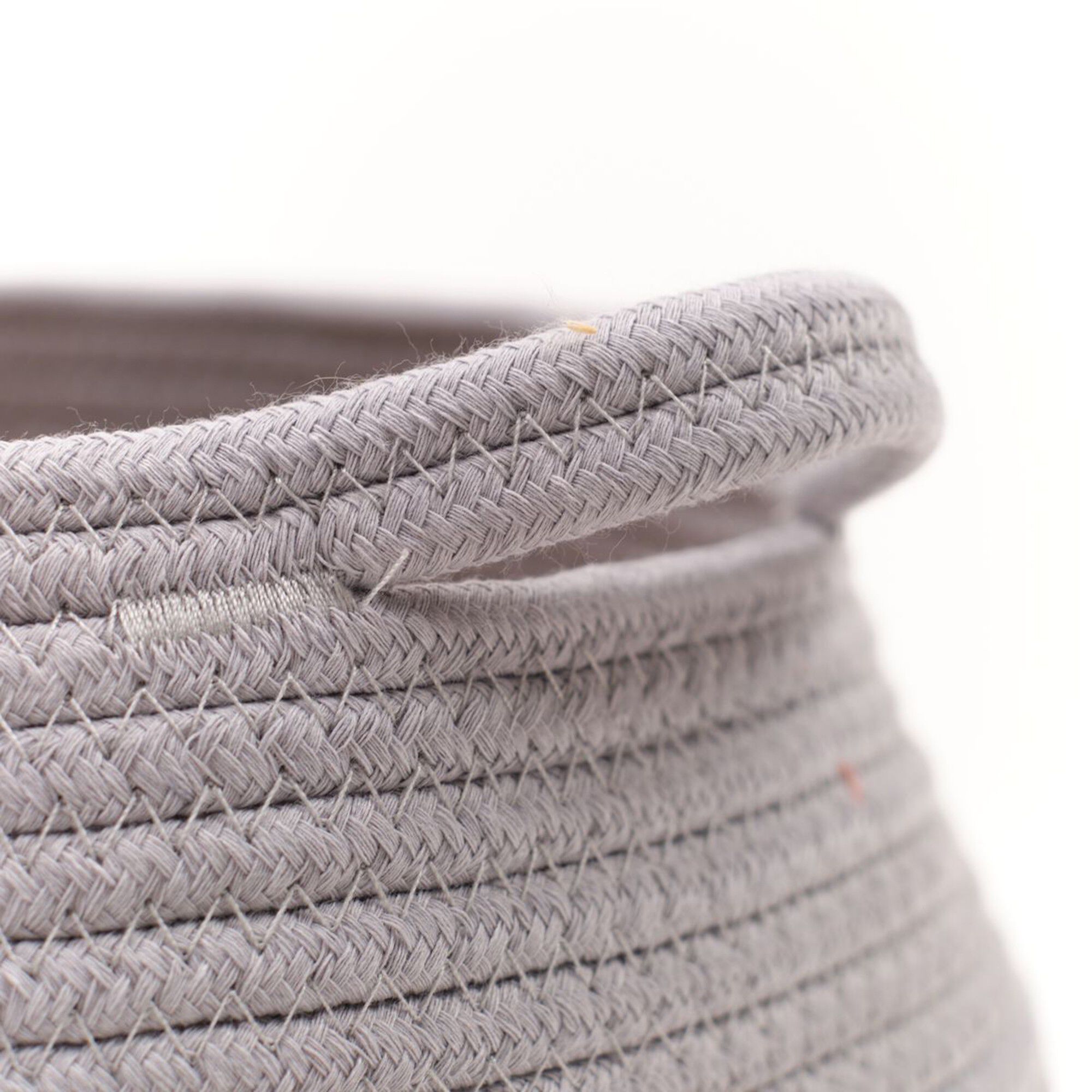 Panier bicolore rond corde coton