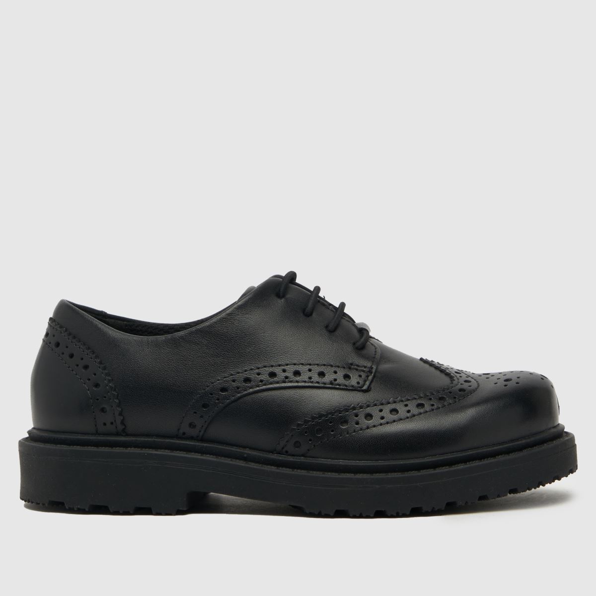 Schuh svarta gräsmatta brogues juniorskor