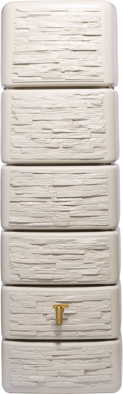 4rain SLIM STONE DECOR Wandtank 330 Liter sandbeige