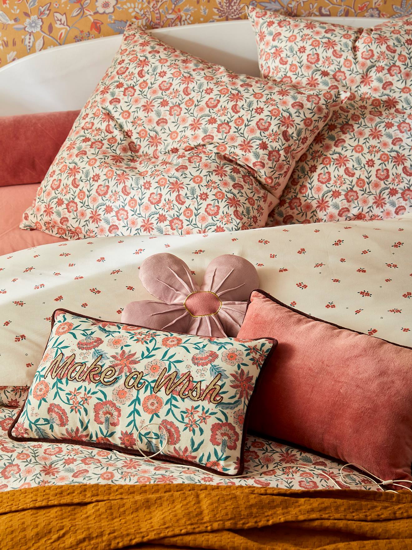 Coussin velours GIPSY rose