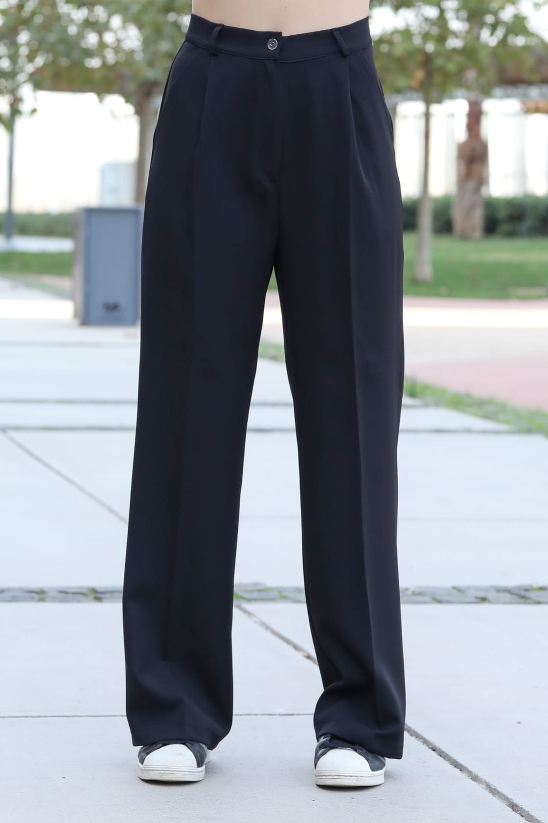 Modavitrini Palazzohose Weite Damen Hose Lässig Locker lange Hose elegant sportlich Hohe Taille, 10 Farben