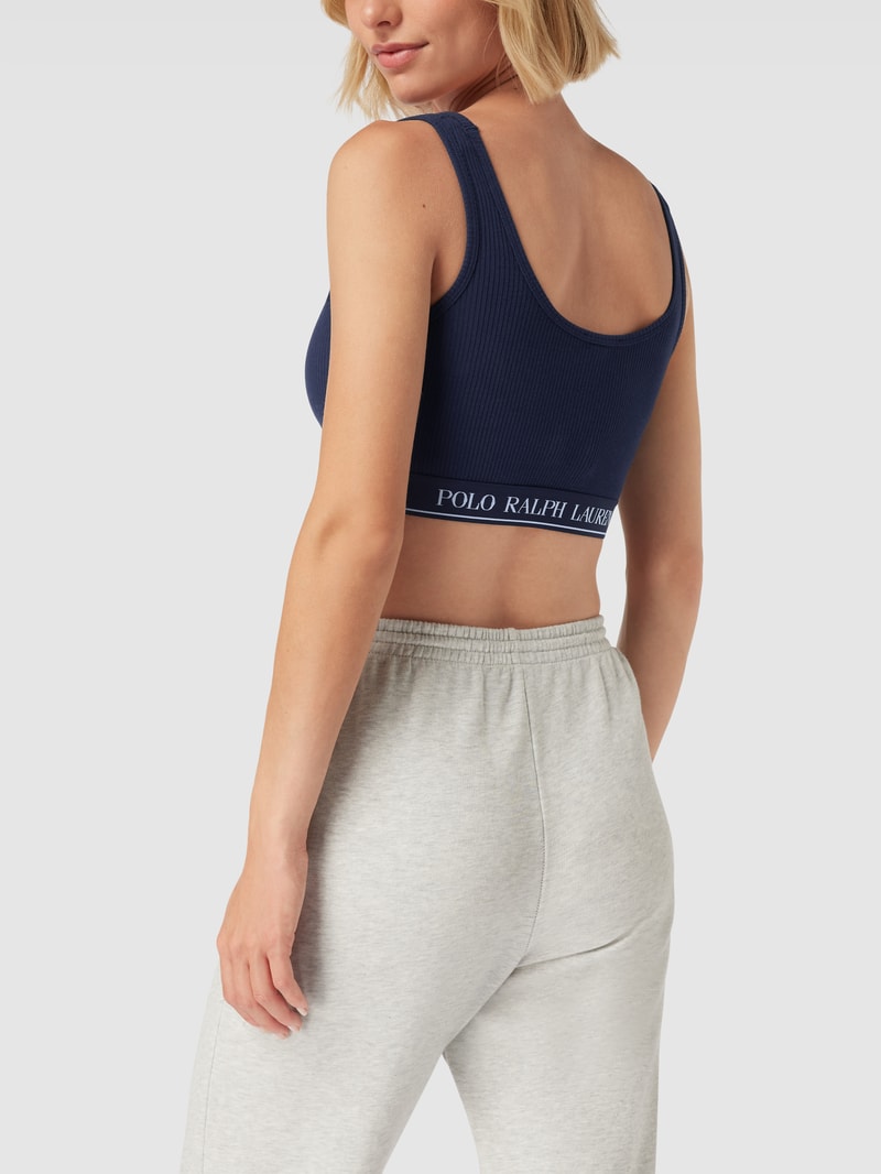 Bustier in Ripp-Optik Modell 'BRALETTE SLEEVELESS TANK' in marineblau