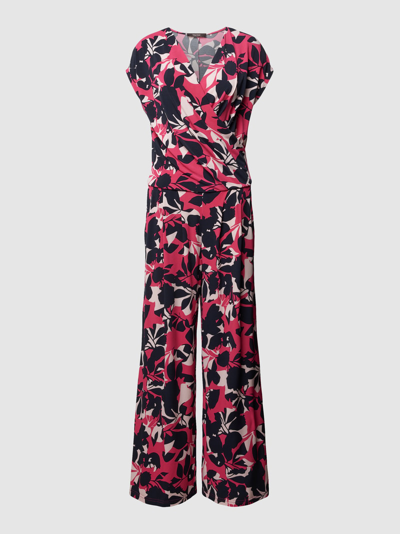 Jumpsuit in Wickel-Optik in marineblau