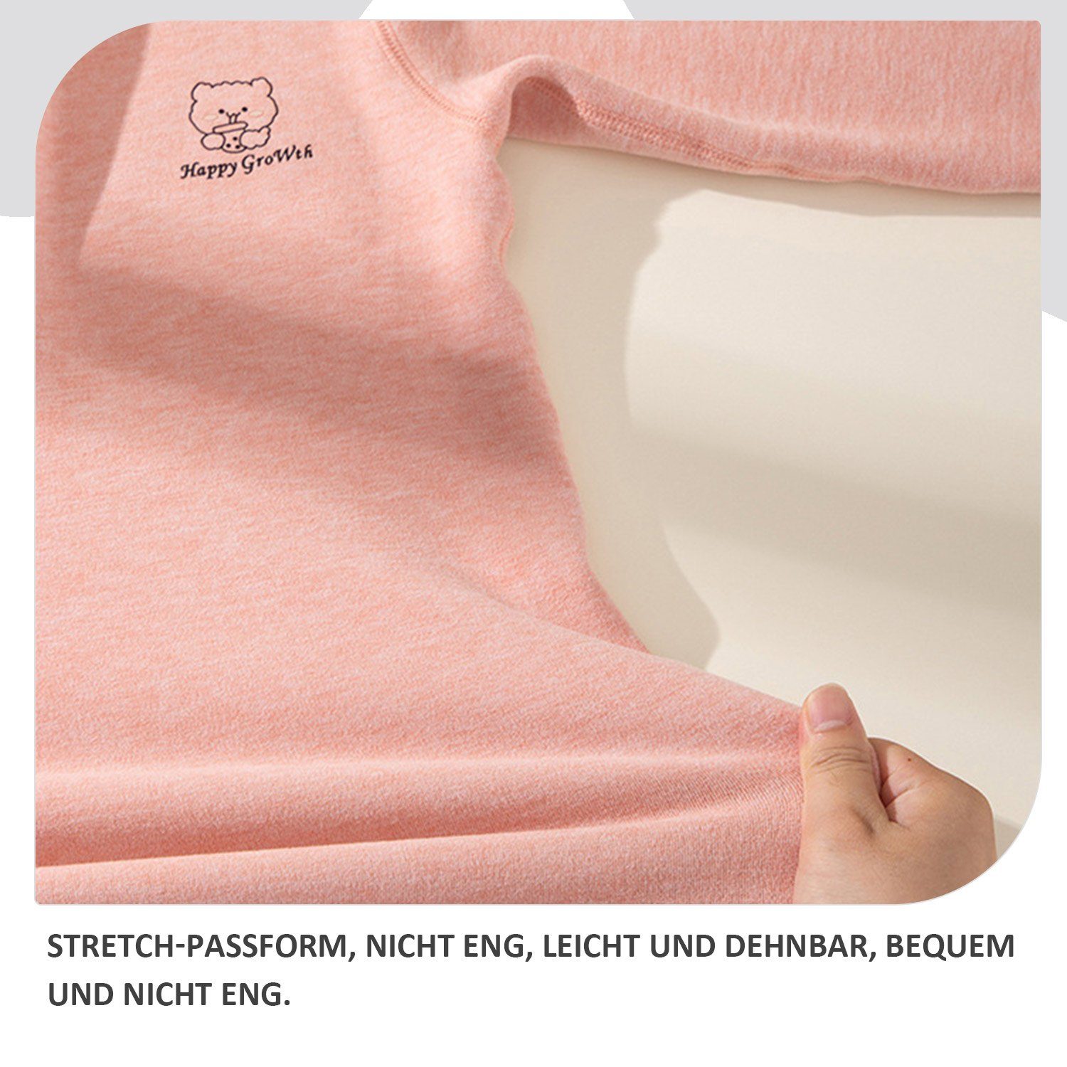 TOPMELON Thermounterhemd Fleece Gefütterte Kinder Thermo Unterwäsche Set