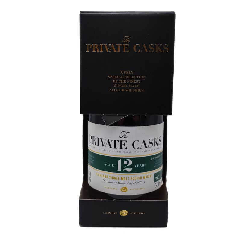Speyside Single Malt Scotch Whisky Distilled at Miltonduff Distillery Single Cask, Cask Strength, 12 Jahre, (500) #L1920119