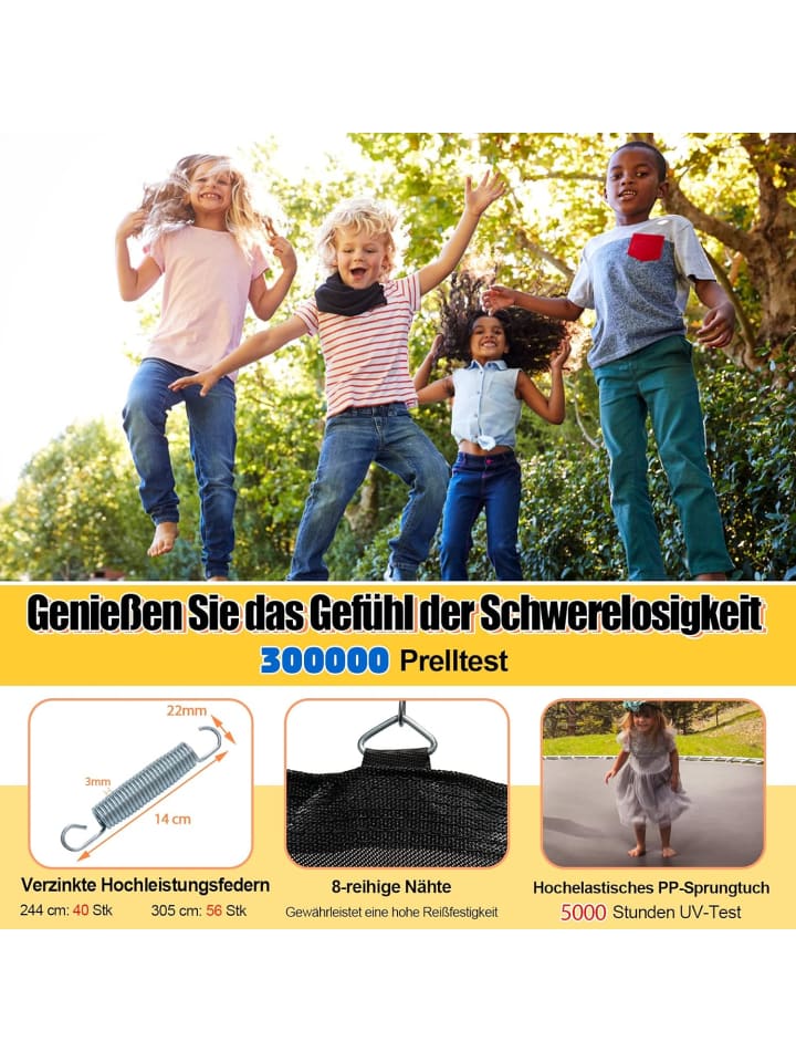 COSTWAY φ304cm Gartentrampolin in Gelb günstig kaufen onesize